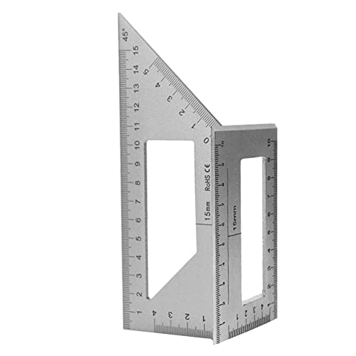 Berichw Winkellineal, quadratisch, multifunktional, 45 + 90 Grad, T-Form, Lineal, Werkzeug für die Holzbearbeitung von Berichw