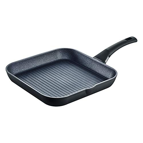 Berndes Grillpfanne Balance Enduro 28 cm, Induktion, Pfanne extrem kratzfest, Guss-Optik, antihaft beschichtet, eckig von Berndes