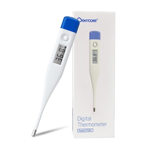 Berrcom Digitales Thermometer für Erwachsene und Kinder, Mund- und Unterarmthermometer Medizinisches Thermometer mit Fieberalarm von Berrcom