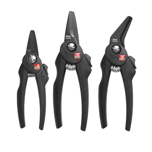 BESSEY COMBI-SET-A, Aktionsset mit 3 Combi-Scheren, Mehrzweck-Universalschere aus Edelstahl, Haushaltsschere, Allesschneider, Multifunktionsschere von Bessey