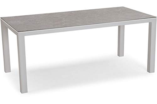 Best Houston 160x90 cm Silber/anthrazit Esstisch, Gartentisch, Tisch, Aluminium von BEST