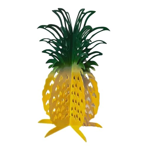 Gelbe Ananas-Dekorationsfiguren, Obst-Dekoration, Dekorative Ananas-Ornamente, Obst-Skulptur Zum Sammeln, Ananas-Tischaufsatz aus Metall für Heim-Kunst-Dekoration von BestAlice