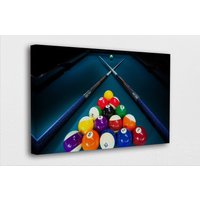 Spielzimmer Wand Kunst Leinwand - Billard Spiel Poster/Geschenk/Gedruckte Bilder Dekoration Poster Oder Canvas Bereit Zum Aufhängen von BestCanvasEver