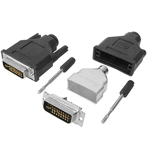 BestPlug DVI 24+5 Stecker Lötversion, vergoldete Pins, geeignet für HD FullHD, Schwarz von BestPlug