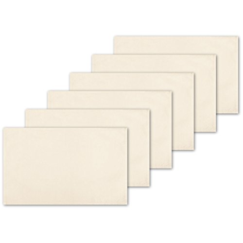 Bestlivings 6er Set Tischsets Platzset Tischuntersetzer Platzdeckchen Tischdeko Tischmatte Essensunterlage Maße 30x45 cm, Farbe: beige - Creme von Bestlivings