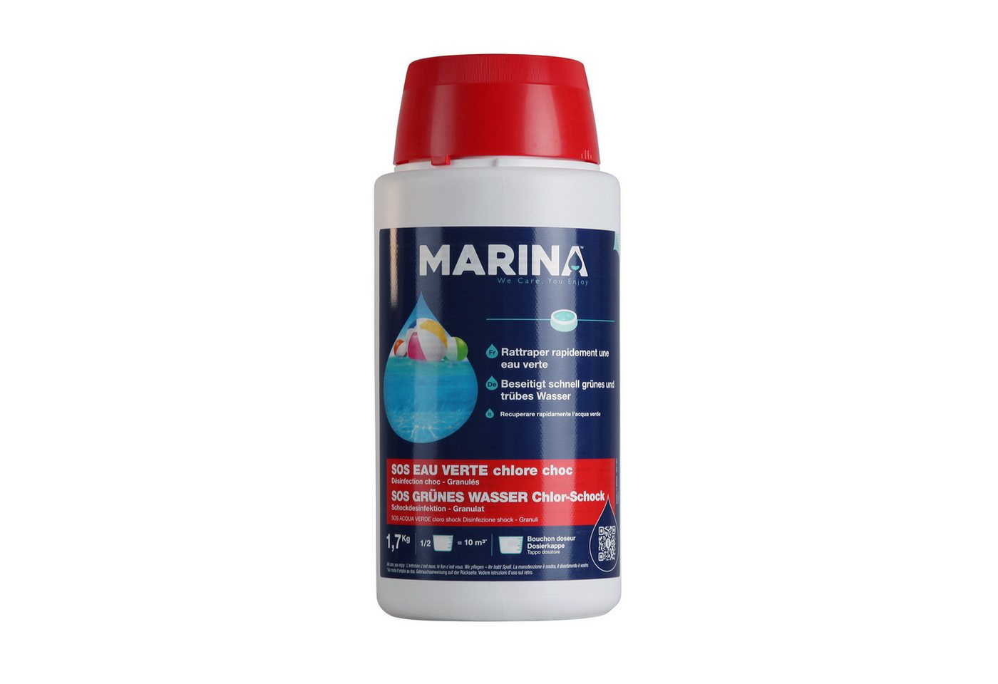 Bestlivings Chlorgranulat Marina Stoßchlorung 1,Granulat, Schockchlor Granulat, 1,7kg SOS Grünes Wasser Schock Chlorer von Bestlivings