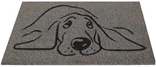 Bestlivings Fußmatte Kokos Schuhabtreter 40x60cm in grau (Hund), weitere Motive erhältlich von Bestlivings