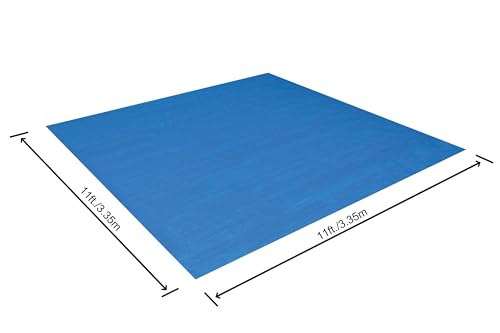 Bestway Flowclear™ quadratische Bodenplane, 335 x 335 cm, für Aufstellpools bis Ø 305 cm, blau von Bestway