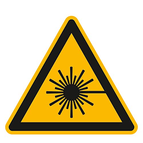 Betriebsausstattung24® Warnung vor Laserstrahl Warnschild, selbstkl. Folie, Gröߟe 10cm von Betriebsausstattung24
