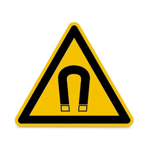Betriebsausstattung24® Warnung vor magnetischem Feld Warnschild, selbstkl. Folie, Gröߟe 20cm von Betriebsausstattung24