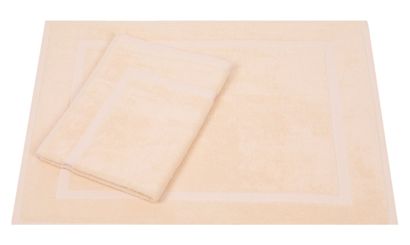 Badematte 2er Set Badvorleger Badematte Badteppich Duschvorleger Frottee Größe 50x70 cm 100% Baumwolle Premium Qualität 650g/m² Betz, Baumwolle von Betz