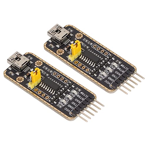 Bewinner 2 X USB-zu-UART-TTL-Adapter für CH343G-Chip, Doppelseitiges Schwarzes Immersion-Goldprozess-Serienkonvertermodul für OS X, für, für, für Win von Bewinner