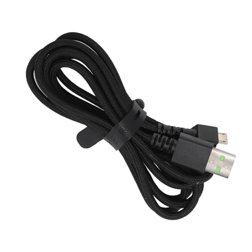 Bewinner USB-Ladekabel für Naga Pro-Maus, 1,5 M Langes Micro-USB-Maus-Ladekabel, Verschleißfestes Nylon-Metall-Ladekabel, Ersatz für Naga Pro, für V2 Pro (Black) von Bewinner