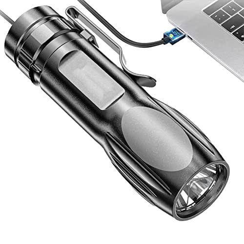 Bexdug Kompakte Taschenlampe | Wiederaufladbare Taschenlampen mit Gürtelclip - IPX6 wasserdichte Taschenlampen mit hohen Lumen für den Außenbereich, Campingzubehör zum Verschenken, Wandern von Bexdug