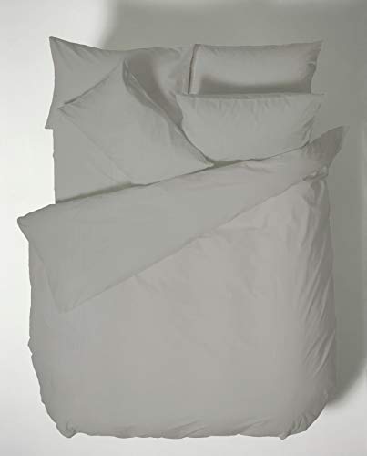 Plain Dyed Cotton Percale Dark Grey 200TC Duvet Set 250 x 220 cm - 50 x 80 cm (2) von Bianca Cotton Soft