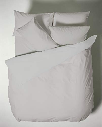 Plain Dyed Cotton Percale Grey 200TC Duvet Set 250 x 220 cm - 50 x 80 cm (2) von Bianca Cotton Soft