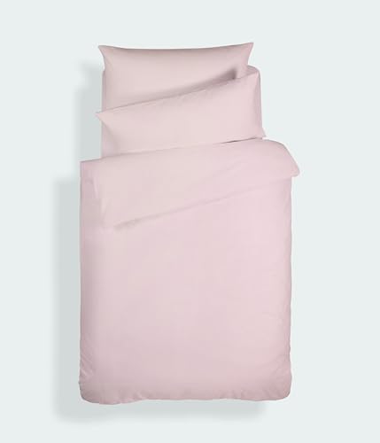 Plain Dyed Cotton Percale Pink 200 TC Duvet Set 160 x 220 cm - 50 x 80 cm Plain Dyed Cotton Percale Pink 200 TC Duvet Set 160 x 220 cm - 50 x 80 cm von Bianca Cotton Soft
