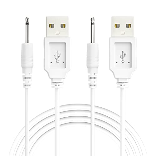 Bicmice USB-LADEKABEL 2,5mm DC Ladekabel für Massagegerät Spielzeug Schnelles Aufladen(2er-Pack) von Bicmice