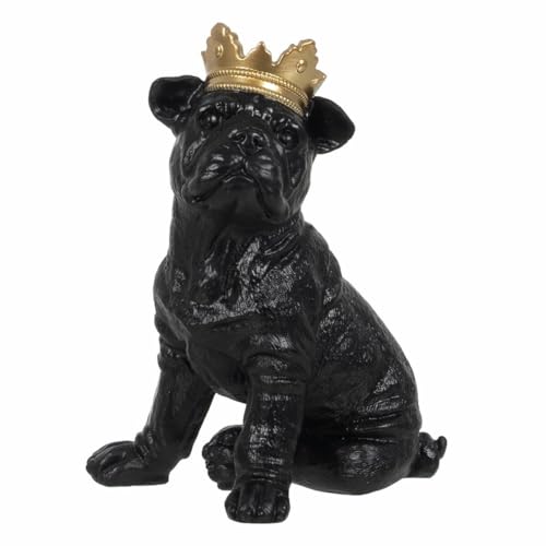 BigBuy Home Dekofigur Schwarz Gold Hund 15,5 x 18,4 x 25,5 cm von BigBuy Home