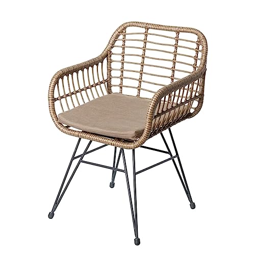 BigBuy Home Stuhl Ariki, Gartenstuhl, Standard, Polyrattan, Stahl, Outdoor geeignet mit Polyrattan und Stahl BigBuy Home Stuhl Ariki, Gartenstuhl, Standard, Polyrattan, Stahl, Outdoor geeignet mit Polyrattan und Stahl von BigBuy Home