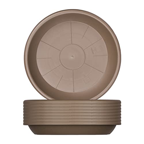 BigDean 9x Blumentopf Untersetzer Ø 29 cm Farbe Taupe Kunststoff Blumenuntersetzer Blumentopfuntersetzer passend zu Ø 30 cm Blumentöpfen von BigDean