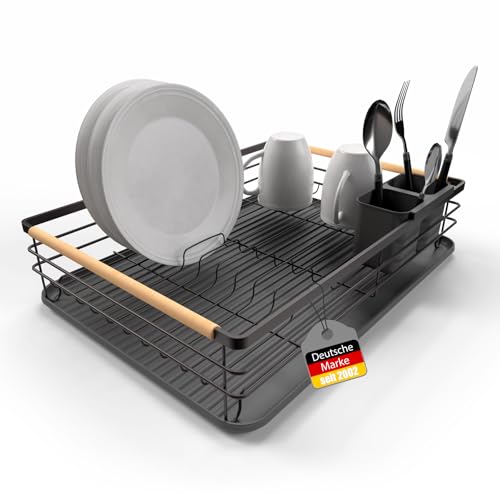 BigDean Abtropfgestell Geschirr aus Metall – platzsparendes Geschirrabtropfgestell mit Besteckkorb BigDean Abtropfgestell Geschirr aus Metall – platzsparendes Geschirrabtropfgestell mit Besteckkorb von BigDean
