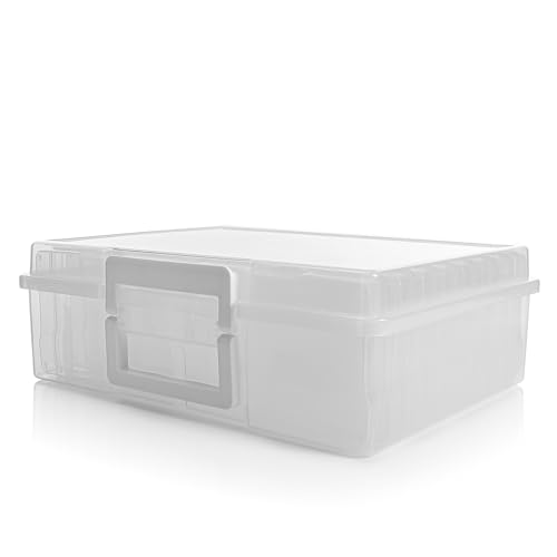BigDean Fotoaufbewahrungsbox mit 16 Fächern – Foto Organizer für Bilder, Karten, Bürobedarf UVM. – Fotobox BPA-frei & aus robustem Kunststoff – ideal als Aufbewahrungsbehälter geeignet von BigDean