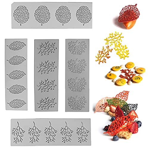 Kuchen-Silikonform, Blätter, Blatt-Silikonformen, hohle Kuchendekoration, Spitze, Silikonform, Kuchenprägung, Matte für Schokolade, Zucker von BigKing