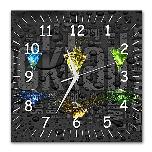 BM Funk Quarz Wanduhr Funkwanduhr Funkwanduhren Funkuhr Funkuhren kein Ticken lautlos geräuschlos leise modern ohne Tickgeräusche groß XXL Wohnzimmer Küche Cocktailgläser Bar 9387-1a WZ BM Funk Quarz Wanduhr Funkwanduhr Funkwanduhren Funkuhr Funkuhren kein Ticken lautlos geräuschlos leise modern ohne Tickgeräusche groß XXL Wohnzimmer Küche Cocktailgläser Bar 9387-1a WZ von Bilder-Manufaktur