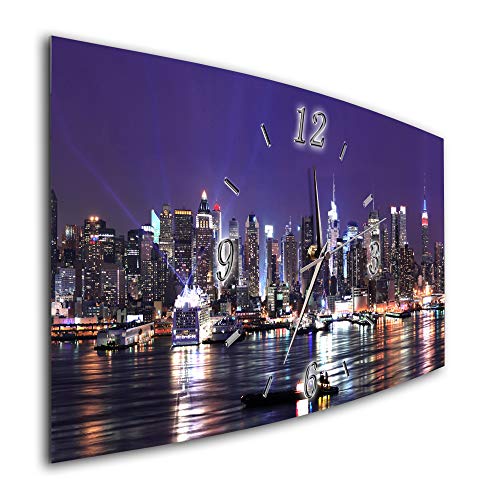 Bilder-Manufaktur BM Funk Quarz Wanduhr Funkwanduhr Funkwanduhren Funkuhr Funkuhren kein Ticken lautlos geräuschlos leise modern ohne Tickgeräusche groß XXL Wohnzimmer Küche Skyline New York 7005-1a Bilder-Manufaktur BM Funk Quarz Wanduhr Funkwanduhr Funkwanduhren Funkuhr Funkuhren kein Ticken lautlos geräuschlos leise modern ohne Tickgeräusche groß XXL Wohnzimmer Küche Skyline New York 7005-1a von Bilder-Manufaktur