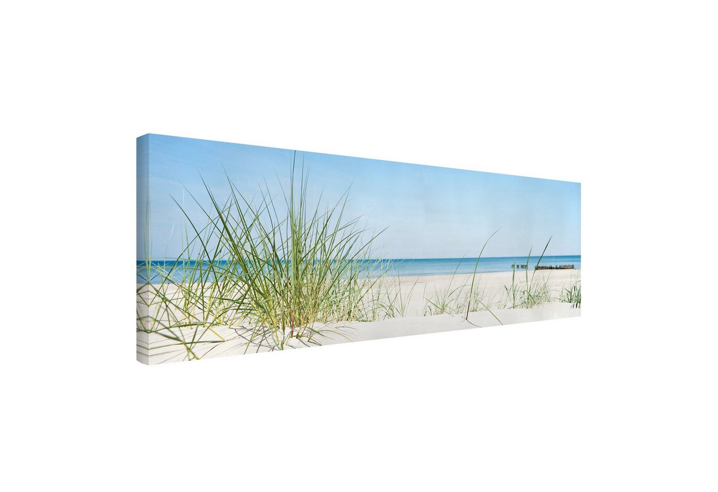 Bilderdepot24 Leinwandbild Strand Natur Modern Ostseeküste blau Bild auf Leinwand Groß XXL, Bild auf Leinwand, Leinwanddruck in vielen Größen von Bilderdepot24