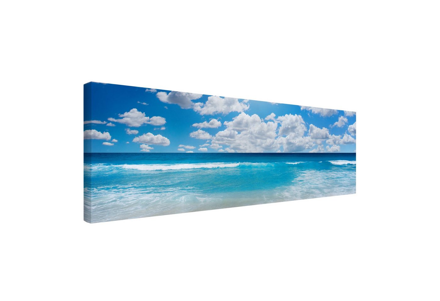 Bilderdepot24 Leinwandbild Strand Natur Modern Touch of Paradise blau Bild auf Leinwand Groß XXL, Bild auf Leinwand, Leinwanddruck in vielen Größen von Bilderdepot24