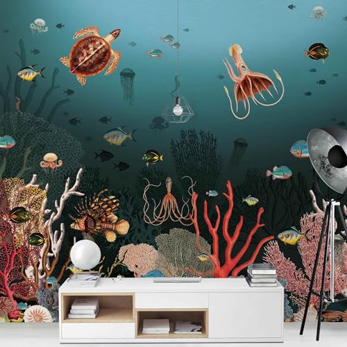 Bilderwelten Fototapete Unterwasser 192 x 192 cm Tiere Fische See Meer Natur Vliestapete Tapete Wanddeko Ideen von Bilderwelten