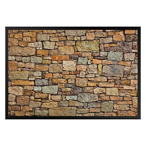 Bilderwelten Fußmatte Gummi Türvorleger Innen - Außenbereich Croatia Stonewall 60 x 85 cm von Bilderwelten