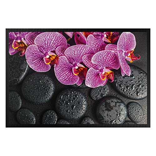 Bilderwelten Fußmatte - Pinke Orchidee, Größe HxB: 50cm x 70cm von Bilderwelten