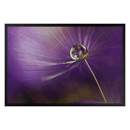 Bilderwelten Fußmatte - Pusteblume in Violett, Größe HxB: 50cm x 70cm von Bilderwelten