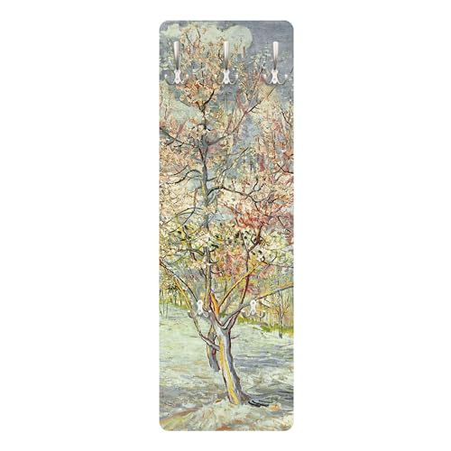 Bilderwelten Garderobe Kunst 119cm x 39cm 3D-Optik Van Gogh Bäume Natur Garderobenhaken Garderobenpaneel Flurgarderobe Flur-Möbel Wandgarderobe Holz von Bilderwelten