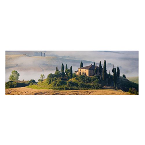 Bilderwelten Top Leinwandbild Mediterane Natur Panorama 1:3 40 x 120cm Landgut in der Toskana von Bilderwelten