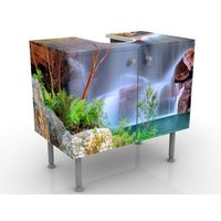 Micasia - Waschbeckenunterschrank - Summer Fairytale - Badschrank Bunt Größe: 55cm x 60cm von MICASIA