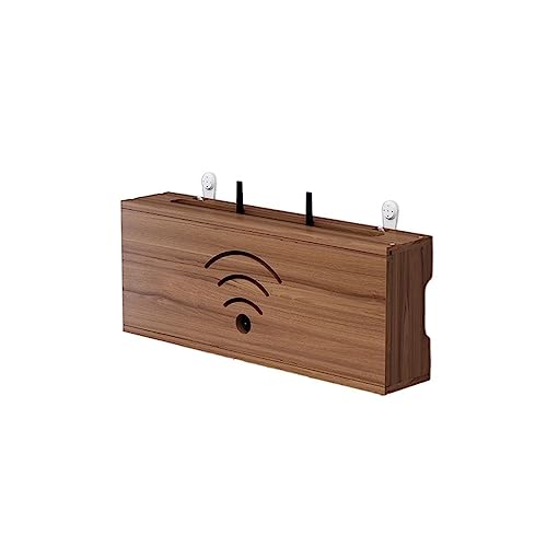 BinOxy Kabelboxen Großes WLAN-Router-Rack, Wohnzimmer, Wandmontage, WiFi-Aufbewahrungsbox, Wanddekoration, TV-Untere Plug-in-Abschirmbox, Set-Top-Box Steckdosenbox (Color : A, Size : 40cm) von BinOxy