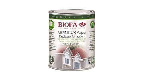 Biofa 5142 Vernilux Decklack auf Wasserbasis weiß für außen 1 l von Biofa