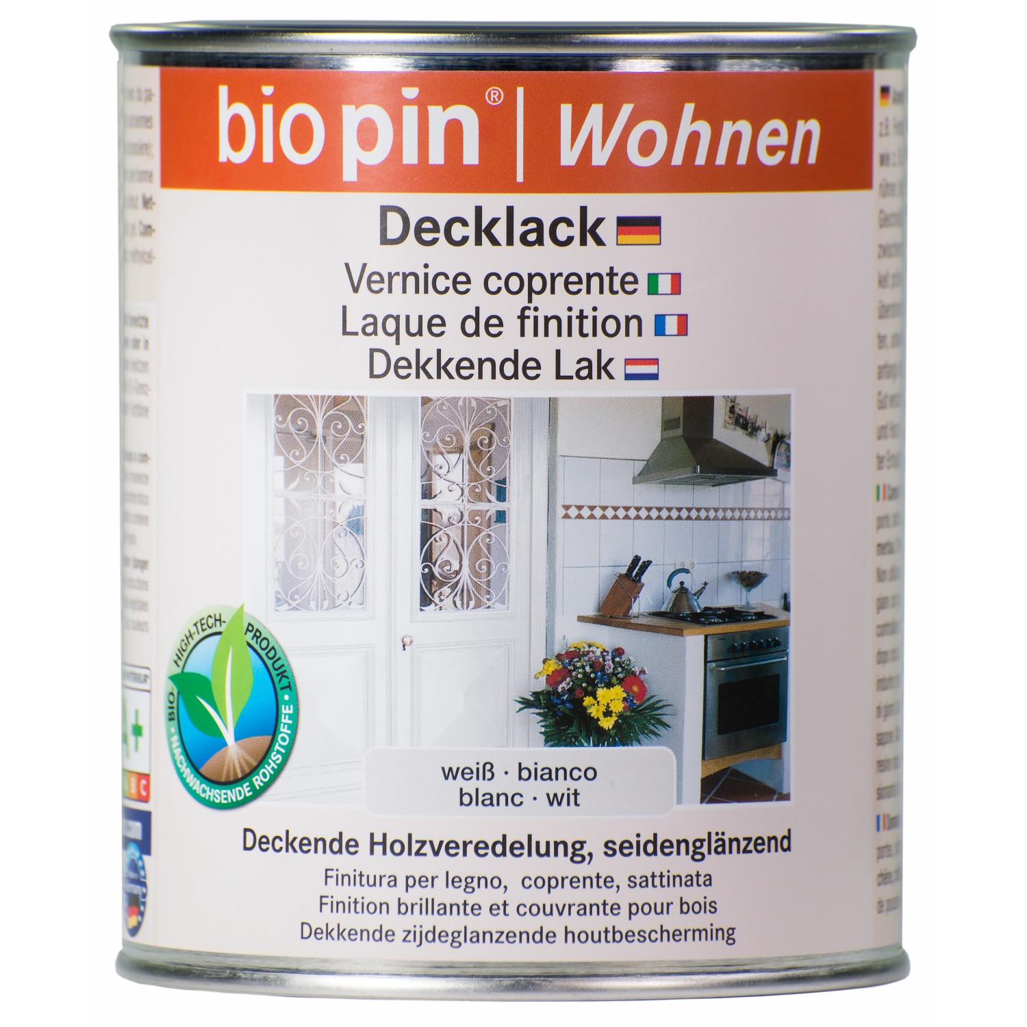 Biopin Decklack Weiß 750 ml von Biopin