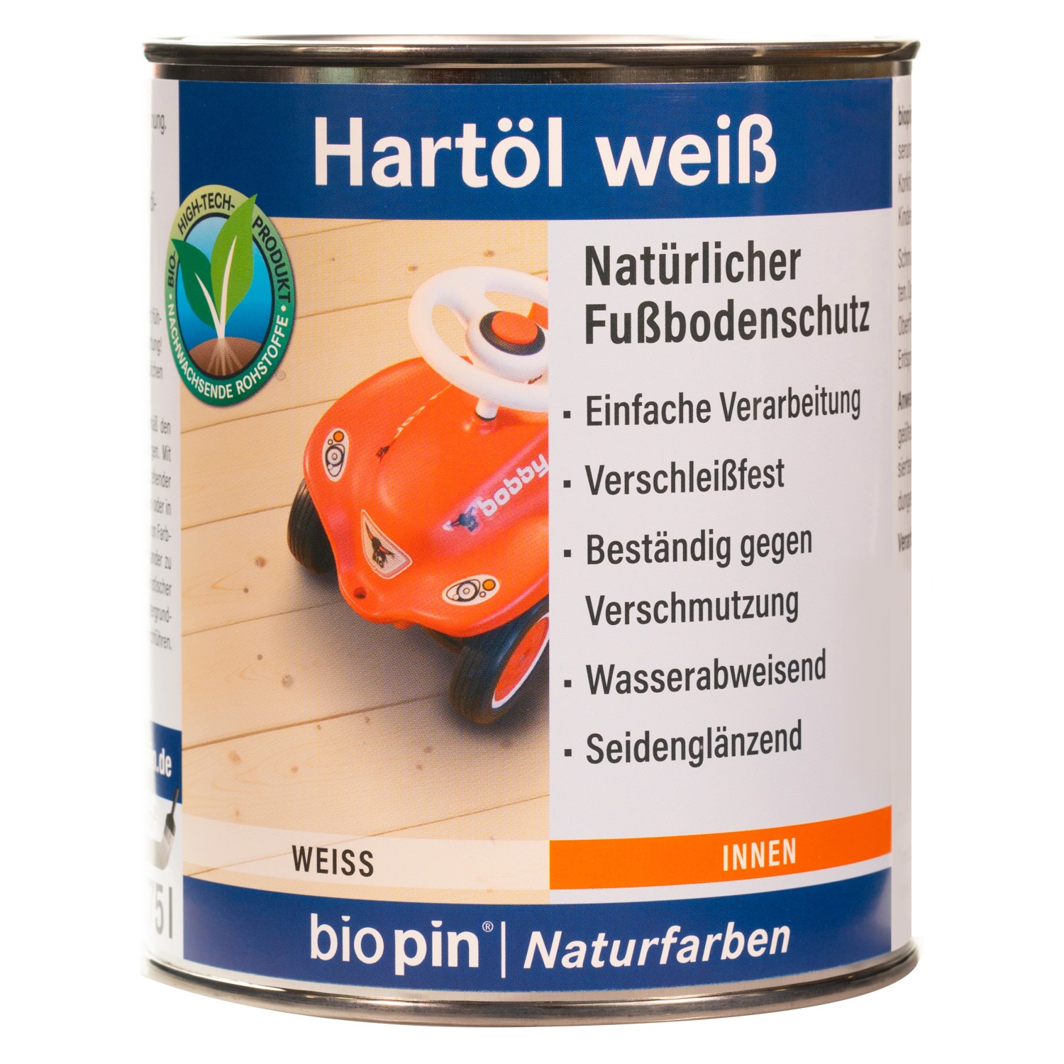 Biopin Hartöl Weiß seidenglänzend 750 ml von Biopin