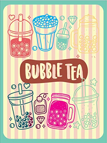 Apular Bubble Tea,12 * 8 Inches Vintage Funny Poster Wall Decor Art Gift Retro Picture Metal Sign von Bioputty