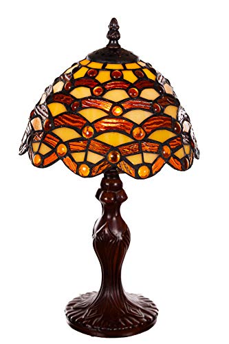 Lampe im Tiffany-Stil 8 Zoll Libelle, edel, Rose Dekorationslampe, Tiffany Stil, Glaslampe, Leuchte,Tischlampe, Tischleuchte (Tiff 156) von Birendy