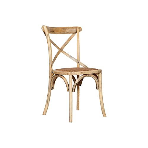 Biscottini, 5 x 42,5 x 46,5 cm, Holz, hergestellt in Italien, Vintage-Stühle für Esszimmer, Holzstühle, Küchenstühle, Eschenholz, 86,5x42,5x46,5 cm von Biscottini