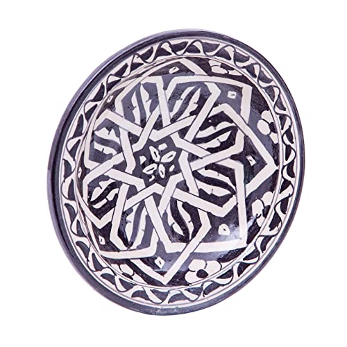Biscottini Dekorative Teller 25,5 x 25,5 x 6,5 cm | Keramikteller aus marokkanischem Handwerk | Küchendekorationen | handbemalte Dekorative Teller von Biscottini