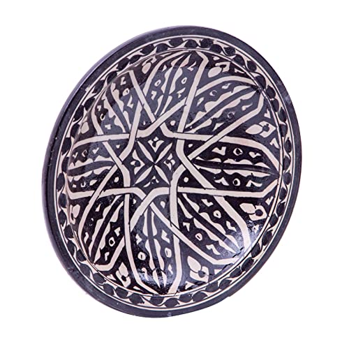 Biscottini Dekorativer Teller 32 x 32 x 9 cm | Keramikteller aus marokkanischem Handwerk | Küchendekorationen | Handbemalte dekorative Teller von Biscottini