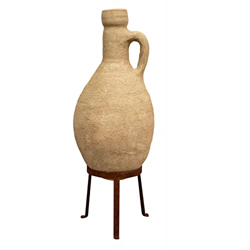 Biscottini Große Terrakotta-Töpfe für den Außenbereich, 30 x 30 x 55 cm, hergestellt in Italien, Vasen für große handgefertigte Pflanzen | Großer Terrakotta-Topf von Biscottini
