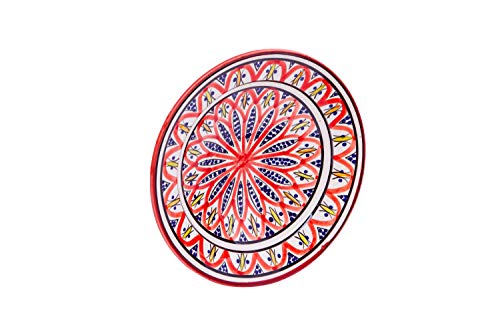 Biscottini Wandteller deko 26x26 cm | wandteller boho | Marokkanischer deko teller | Keramik teller | Deko tablett rund | Wanddeko wohnzimmer von Biscottini